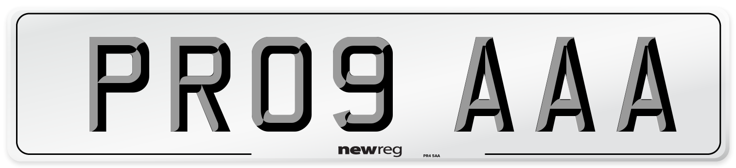 PR09 AAA Number Plate from New Reg